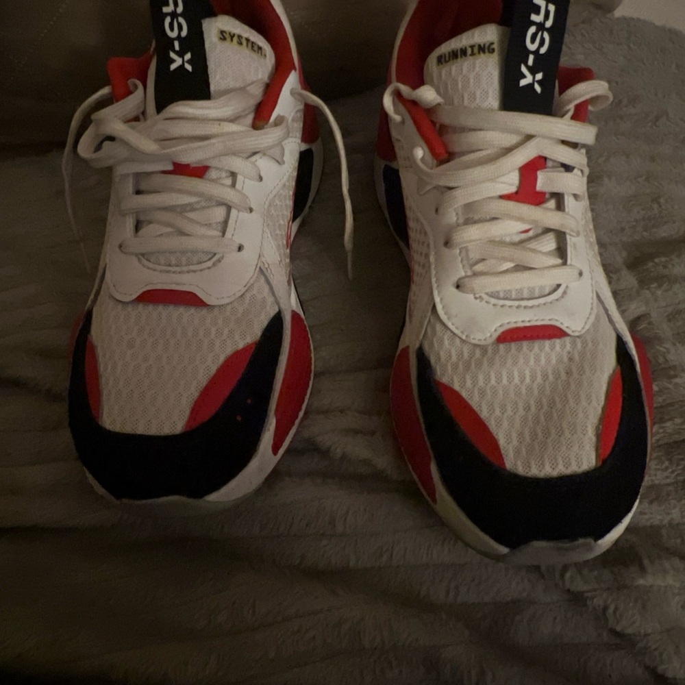 Puma White and Red Men's Sneakers